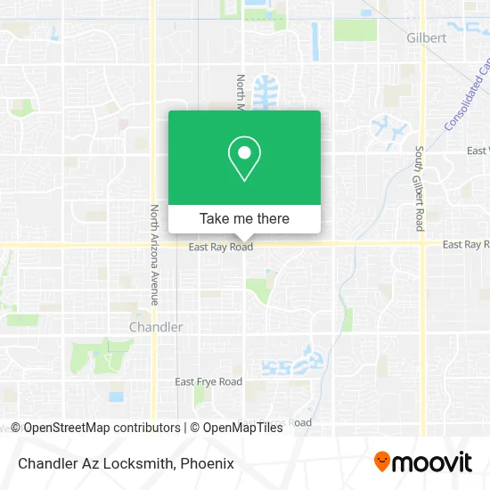 Chandler Az Locksmith map