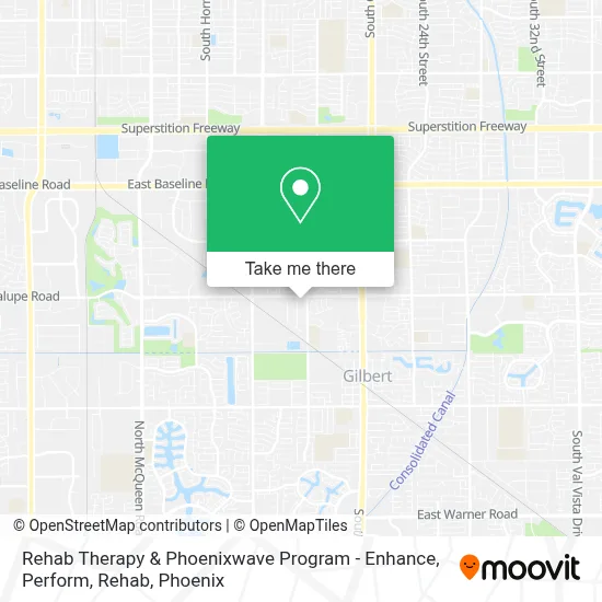 Rehab Therapy & Phoenixwave Program - Enhance, Perform, Rehab map