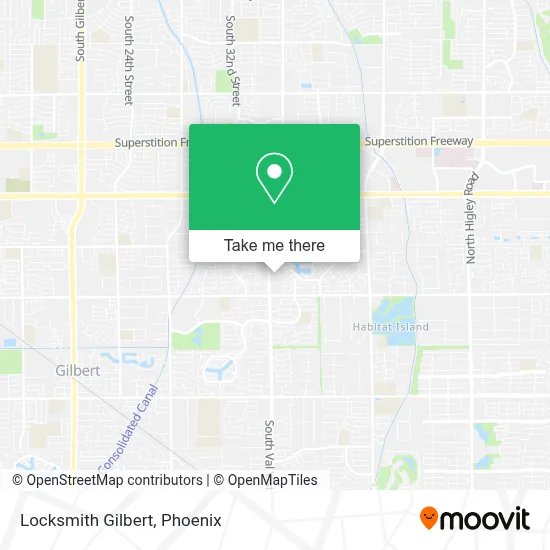 Locksmith Gilbert map
