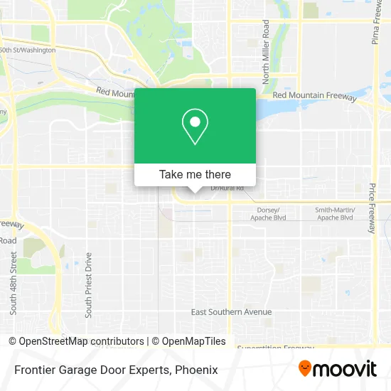 Frontier Garage Door Experts map