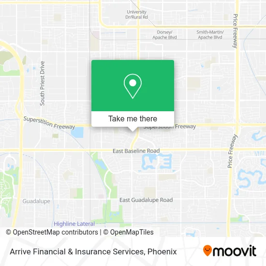 Arrive Financial & Insurance Services map