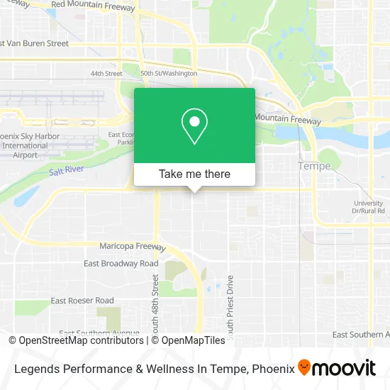 Legends Performance & Wellness In Tempe map