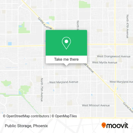 Public Storage map