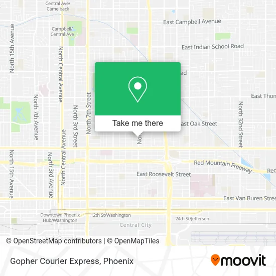 Gopher Courier Express map