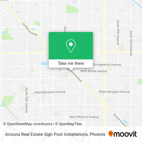 Arizona Real Estate Sign Post Installations map