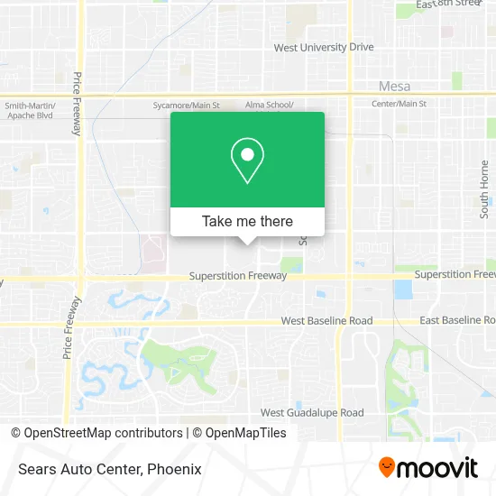 Sears Auto Center map