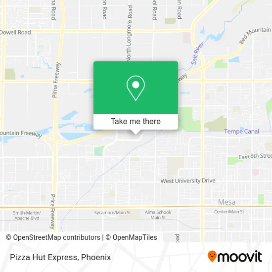 Pizza Hut Express map