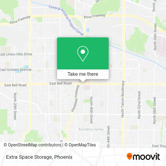 Extra Space Storage map
