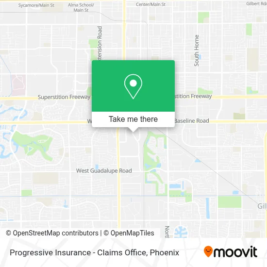 Progressive Insurance - Claims Office map