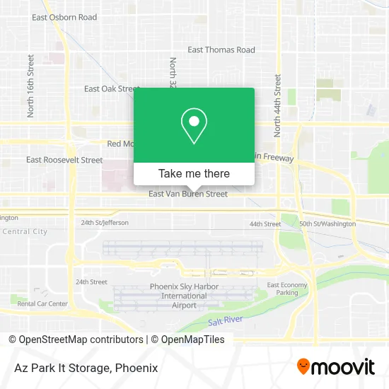Az Park It Storage map