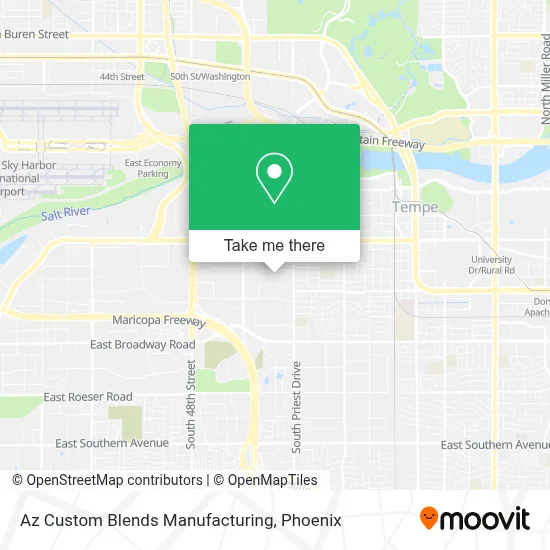 Az Custom Blends Manufacturing map