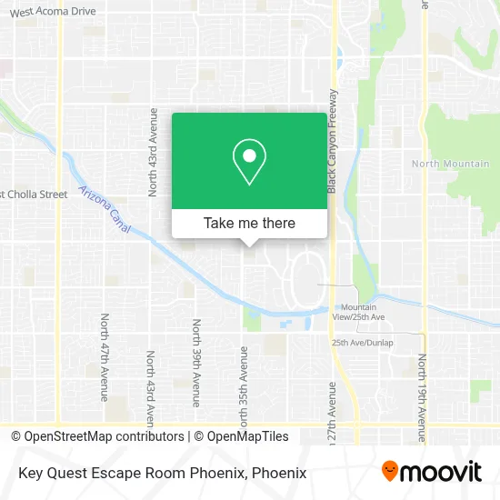 Key Quest Escape Room Phoenix map
