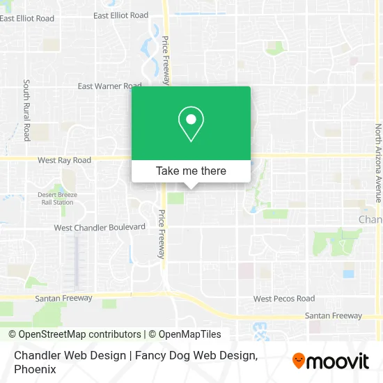 Chandler Web Design | Fancy Dog Web Design map