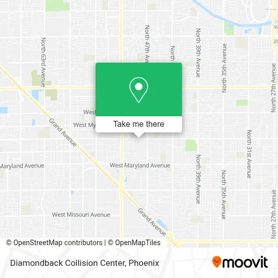 Diamondback Collision Center map