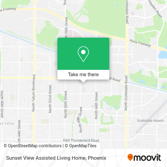 Sunset View Assisted Living Home map