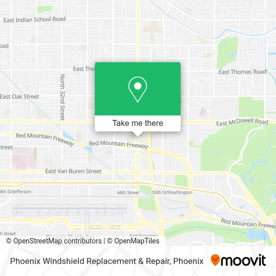 Phoenix Windshield Replacement & Repair map