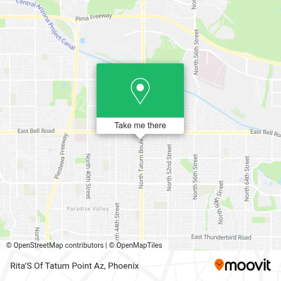 Rita’S Of Tatum Point Az map