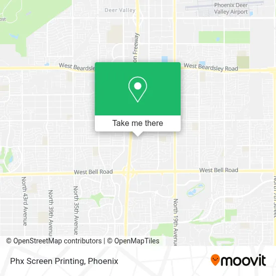 Phx Screen Printing map