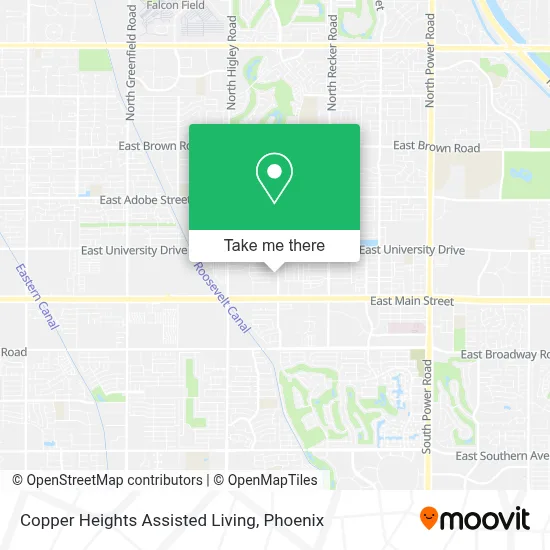 Copper Heights Assisted Living map