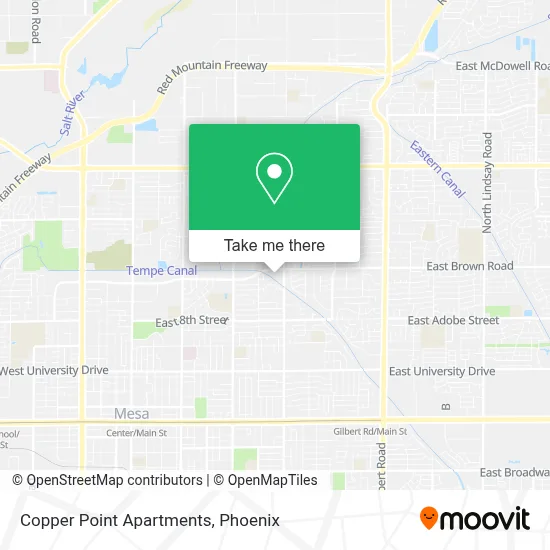 Copper Point Apartments map