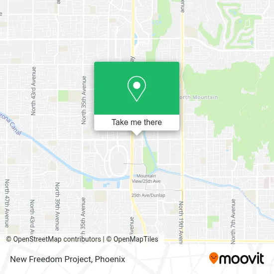 New Freedom Project map