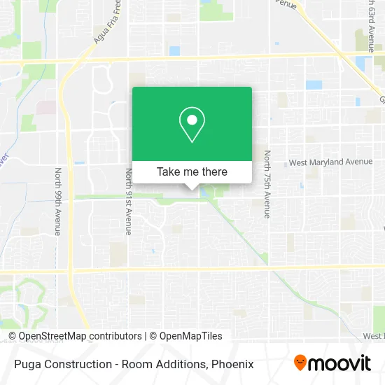 Puga Construction - Room Additions map