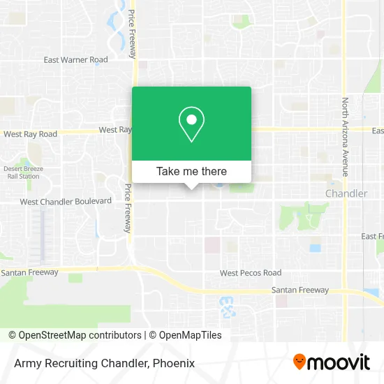 Army Recruiting Chandler map