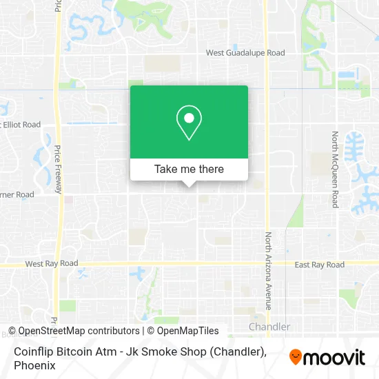 Coinflip Bitcoin Atm - Jk Smoke Shop (Chandler) map
