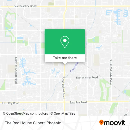 The Red House Gilbert map
