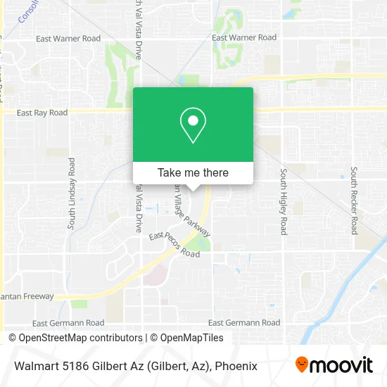 Walmart 5186 Gilbert Az (Gilbert, Az) map