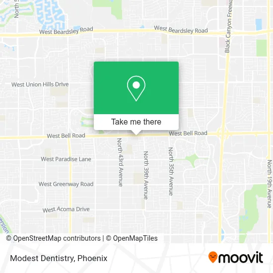 Modest Dentistry map