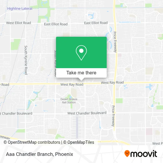 Aaa Chandler Branch map