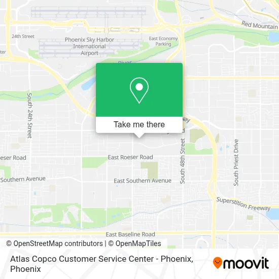 Atlas Copco Customer Service Center - Phoenix map