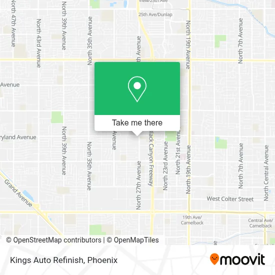 Kings Auto Refinish map