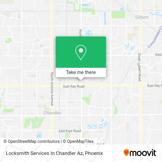 Locksmith Services In Chandler Az map