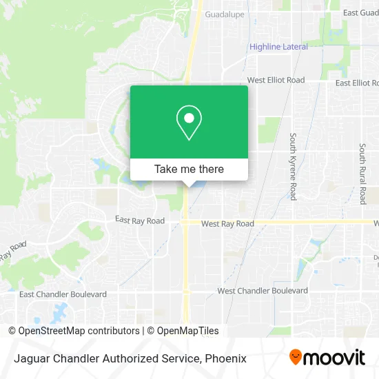 Jaguar Chandler Authorized Service map