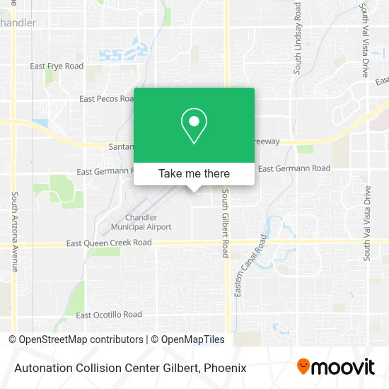 Autonation Collision Center Gilbert map
