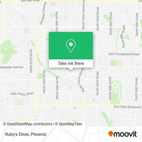 Ruby's Diner map