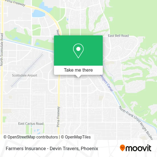 Farmers Insurance - Devin Travers map
