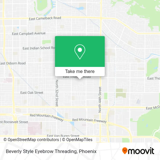 Beverly Style Eyebrow Threading map