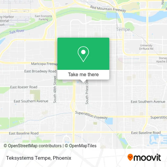Teksystems Tempe map