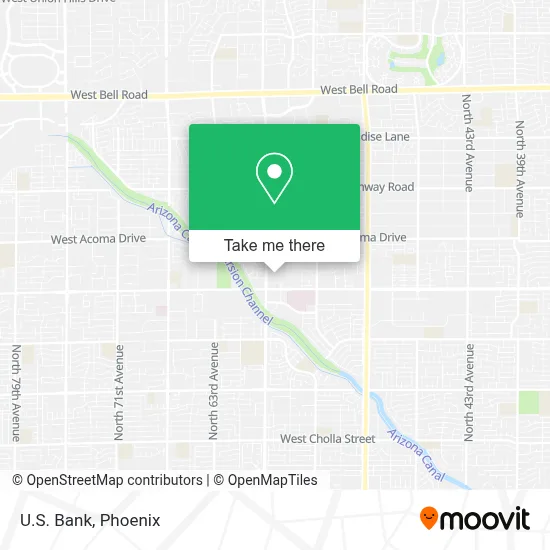 U.S. Bank map