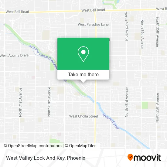 West Valley Lock And Key map
