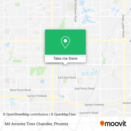 Mil Amores Tires Chandler map