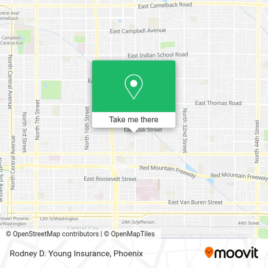 Rodney D. Young Insurance map