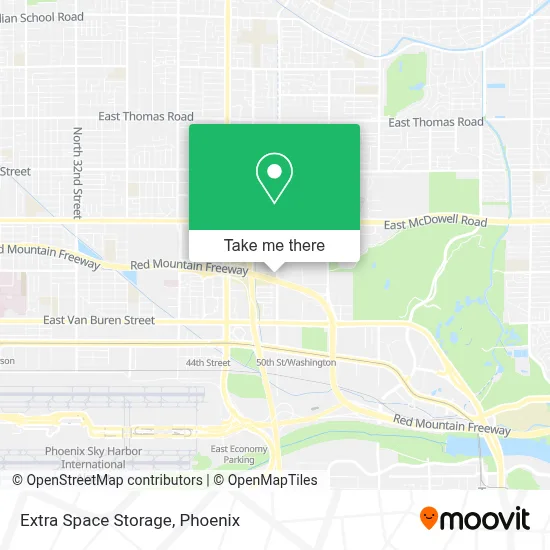 Extra Space Storage map