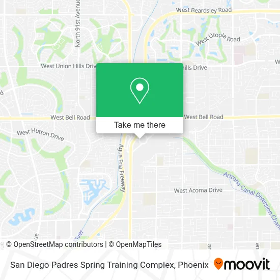 San Diego Padres Spring Training Complex map