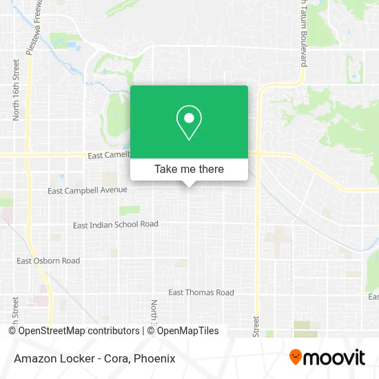 Amazon Locker - Cora map