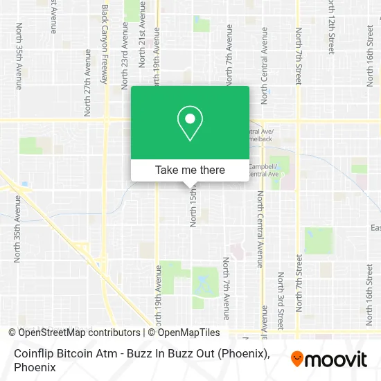 Coinflip Bitcoin Atm - Buzz In Buzz Out (Phoenix) map