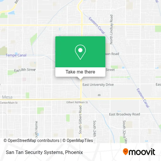 San Tan Security Systems map